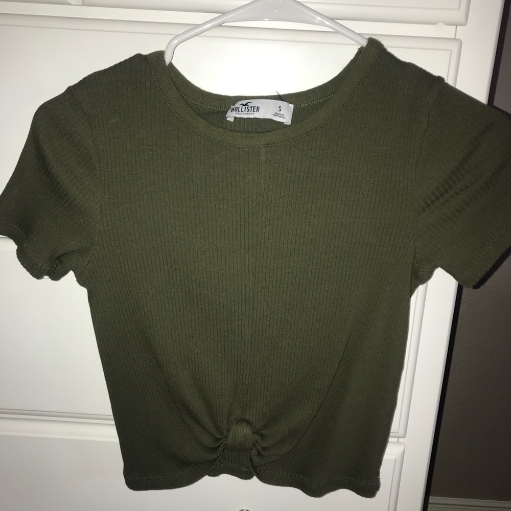 Hollister Ribbed Green Top